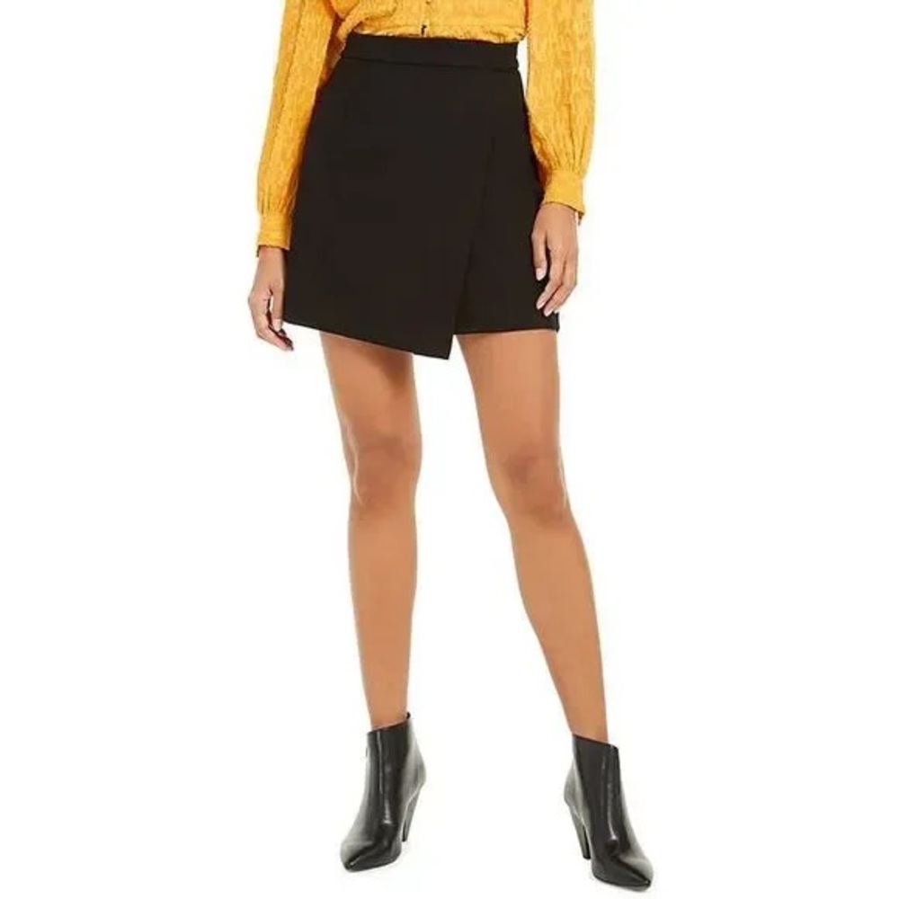 French Connection Wrap Black Women's Mini Skirt
